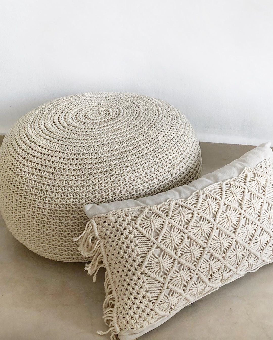 Macrame Throw Pillow - Pattern G