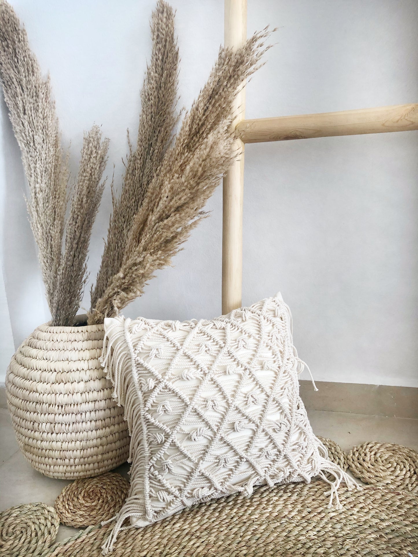 Macrame Throw Pillow - Pattern E