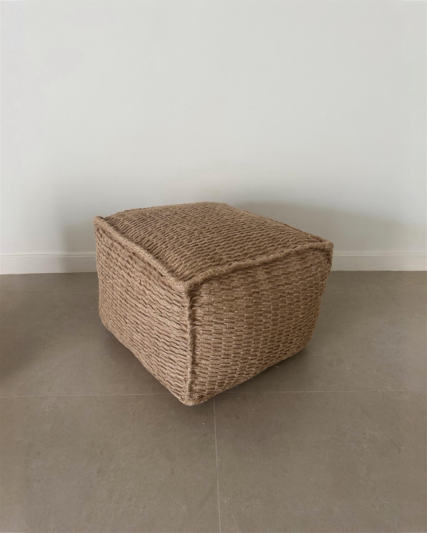 Novato Jute Squared Pouf - Ready to Ship