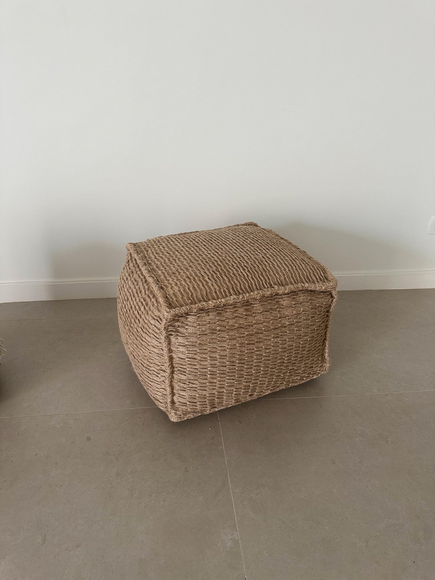 Novato Jute Squared Pouf - Ready to Ship