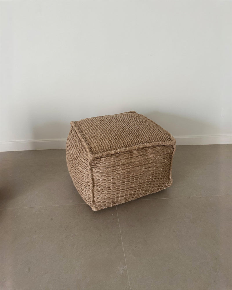Novato Jute Squared Pouf