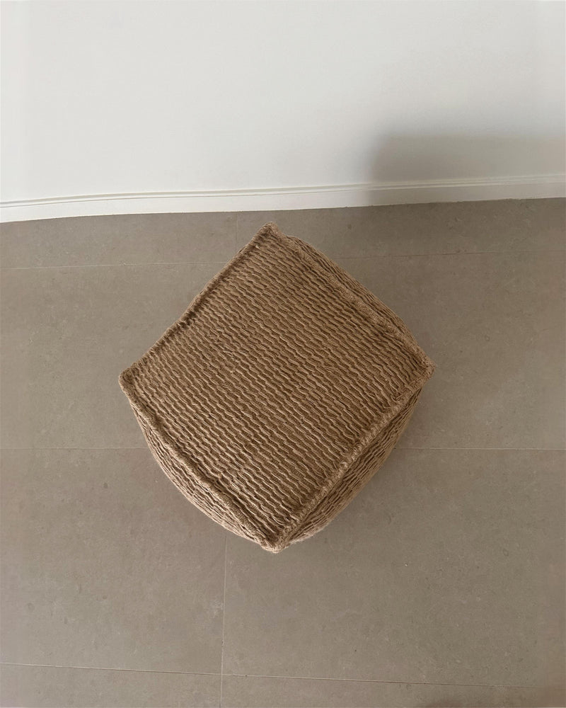 Novato Jute Squared Pouf