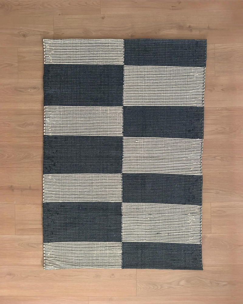 Nomad Kilim Rug (Navy Blue)