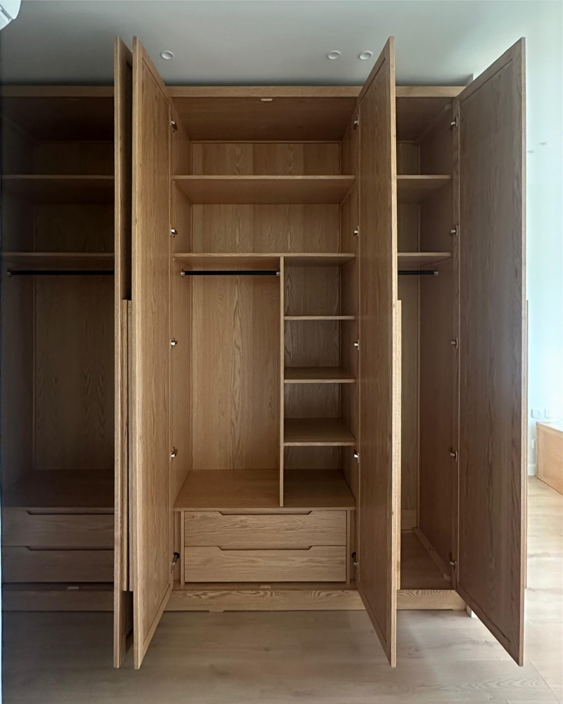Cane Oak Wardrobe