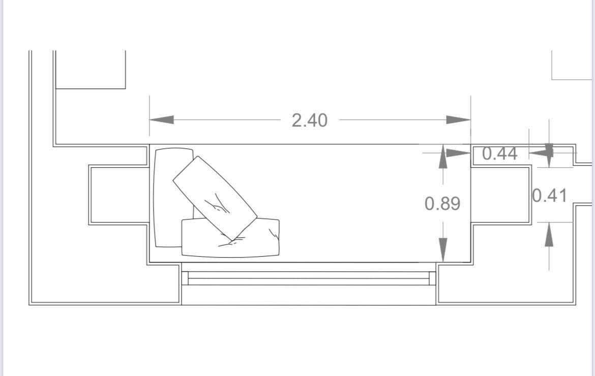 Vienna Built-in Bench with Fitted Cushions and Drawers