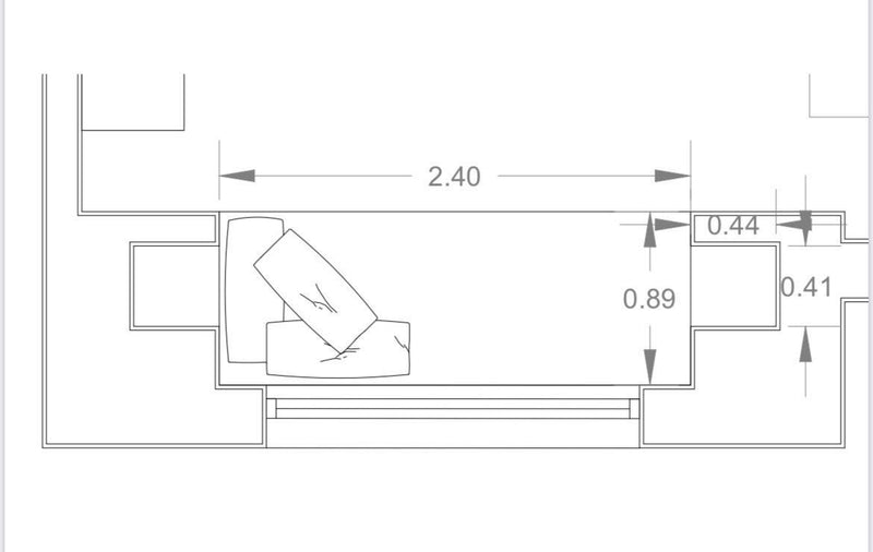 Vienna Built-in Bench with Fitted Cushions and Drawers