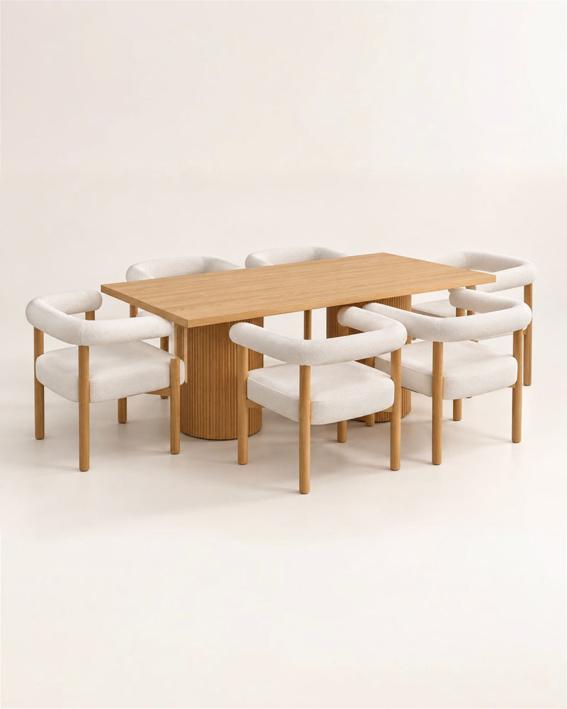Nolita Dining Table and 6 Chairs - Ready to Ship