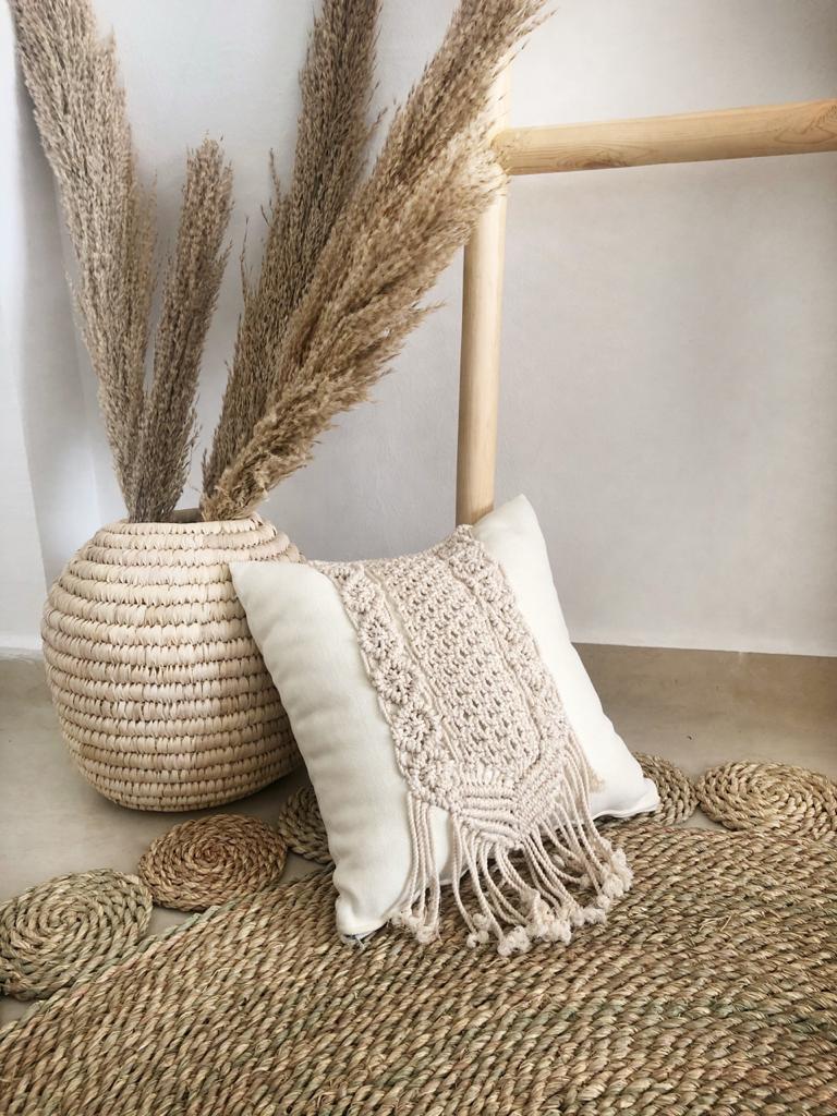 Macrame Throw Pillow - Pattern D