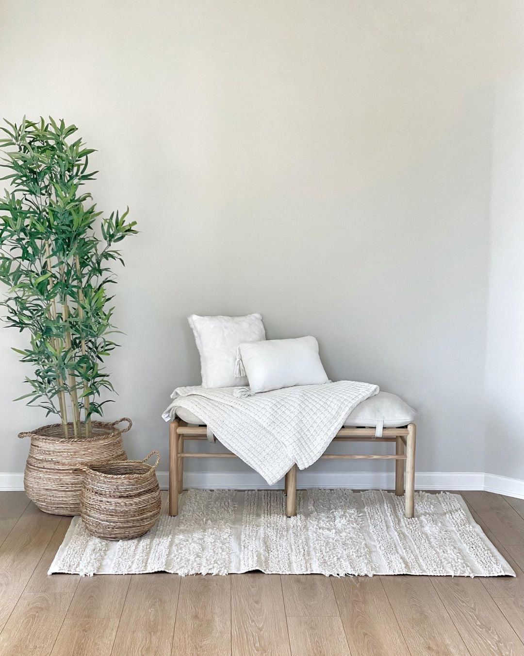 White Dessert Handwoven Rug