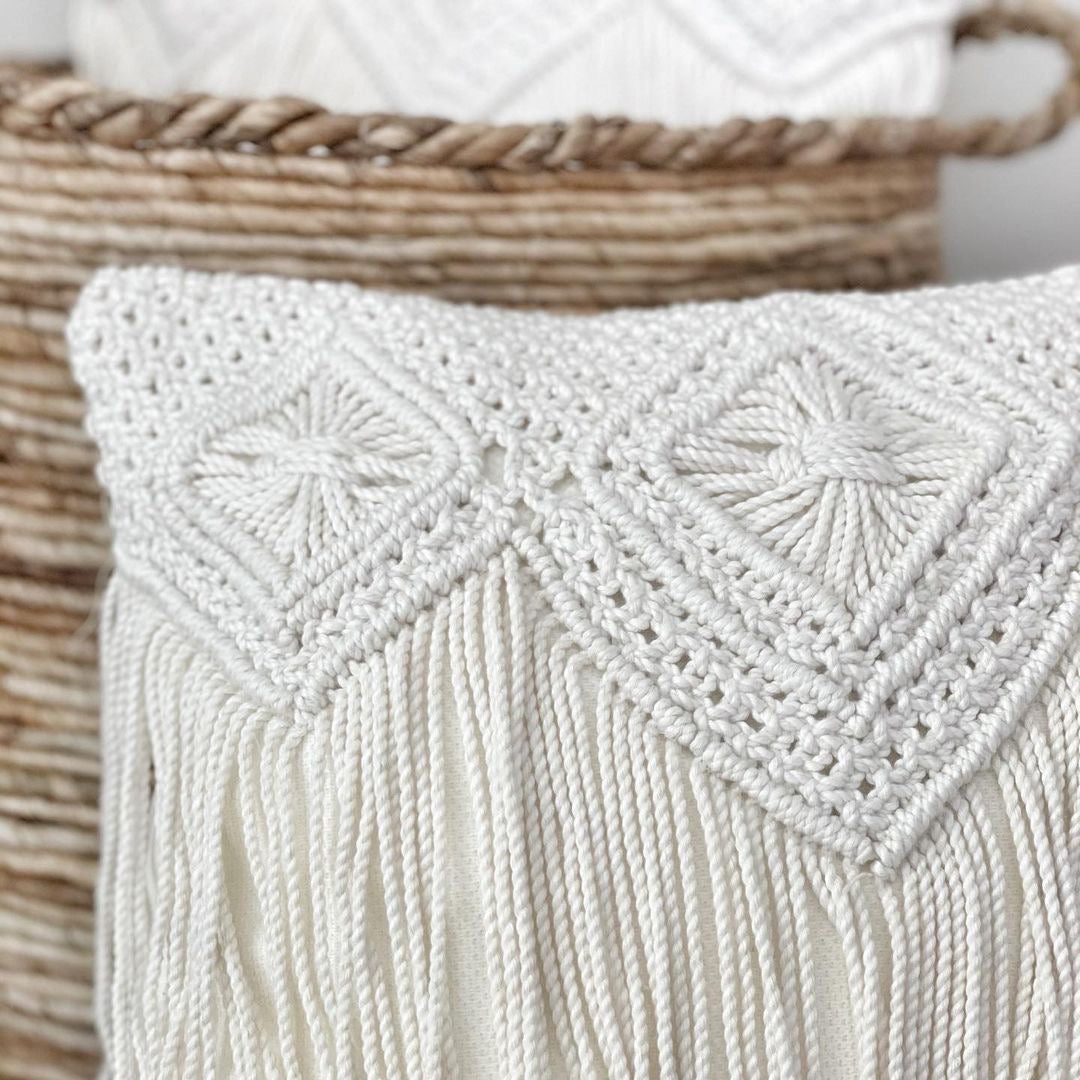 Macrame Throw Pillow  - Pattern F