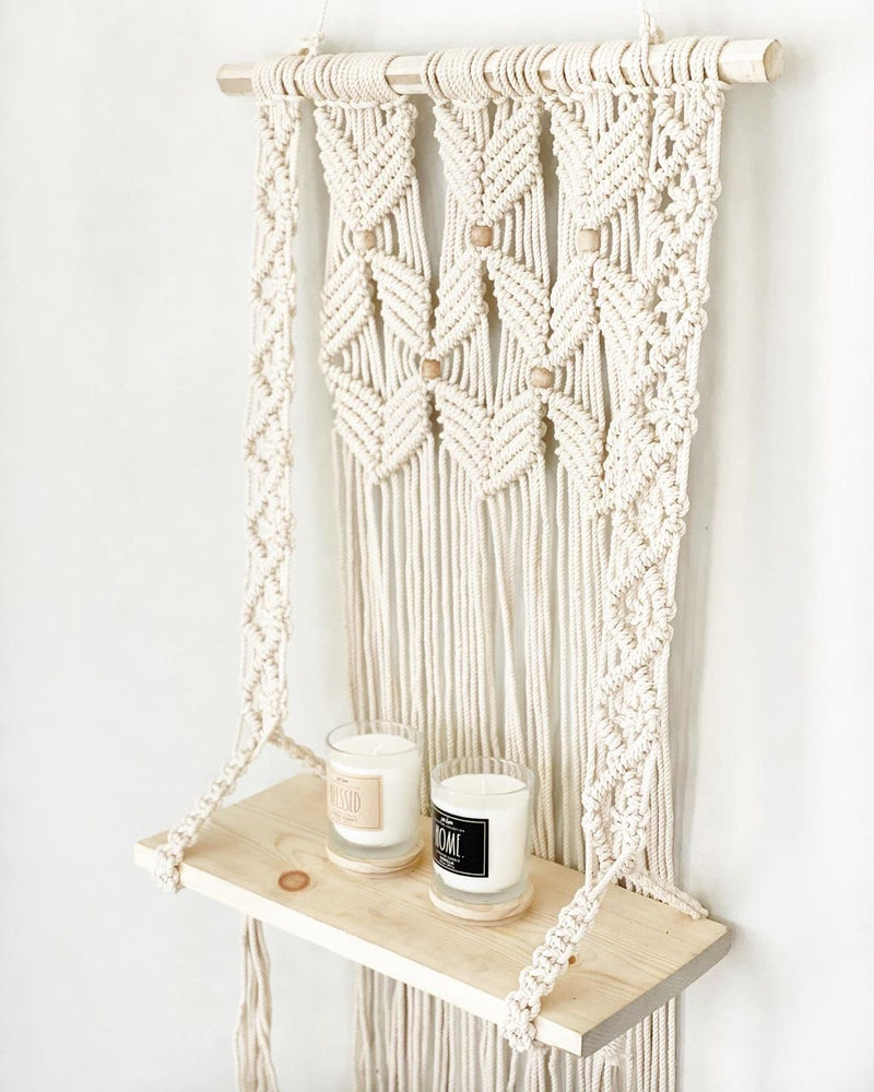 Escala Macrame Hanging Shelf