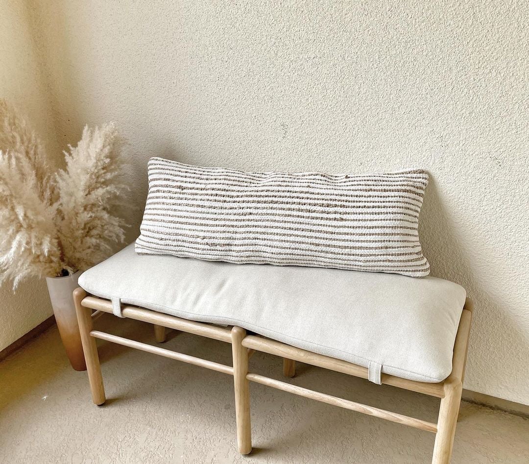 Wade wooden bench With Fitted Cushion