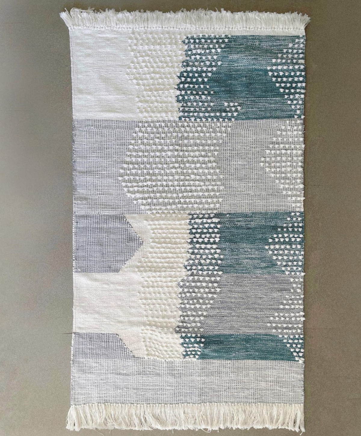 Hacienda Teal Handwoven Rug