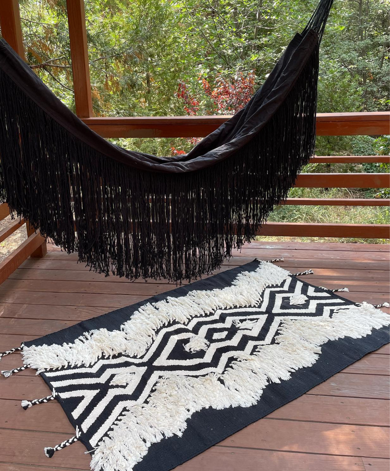 Black Murray Handwoven Rug - Ready to Ship