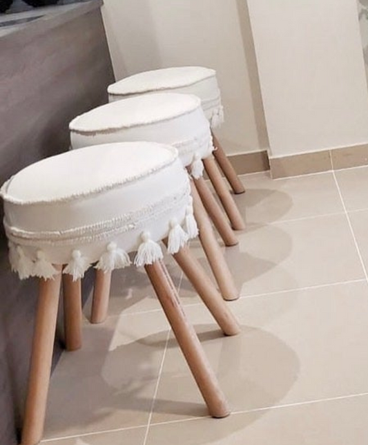 Rio Boho Island Stool (Off White)