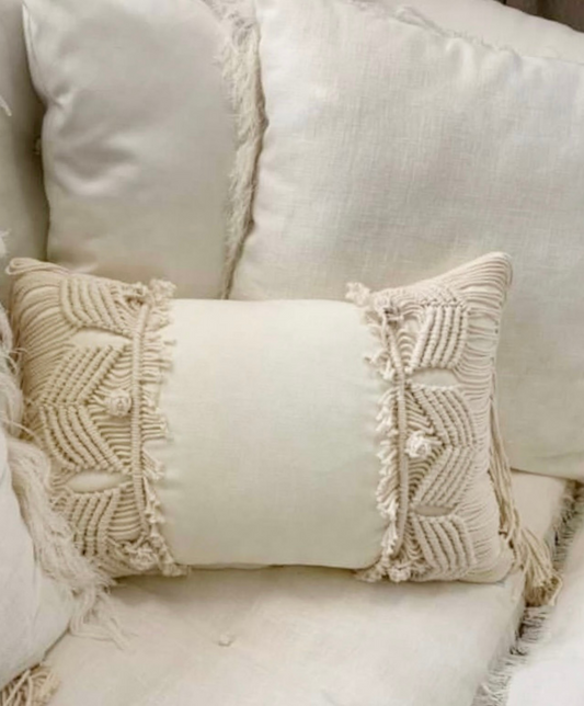 Macrame Throw Pillow - Pattern B